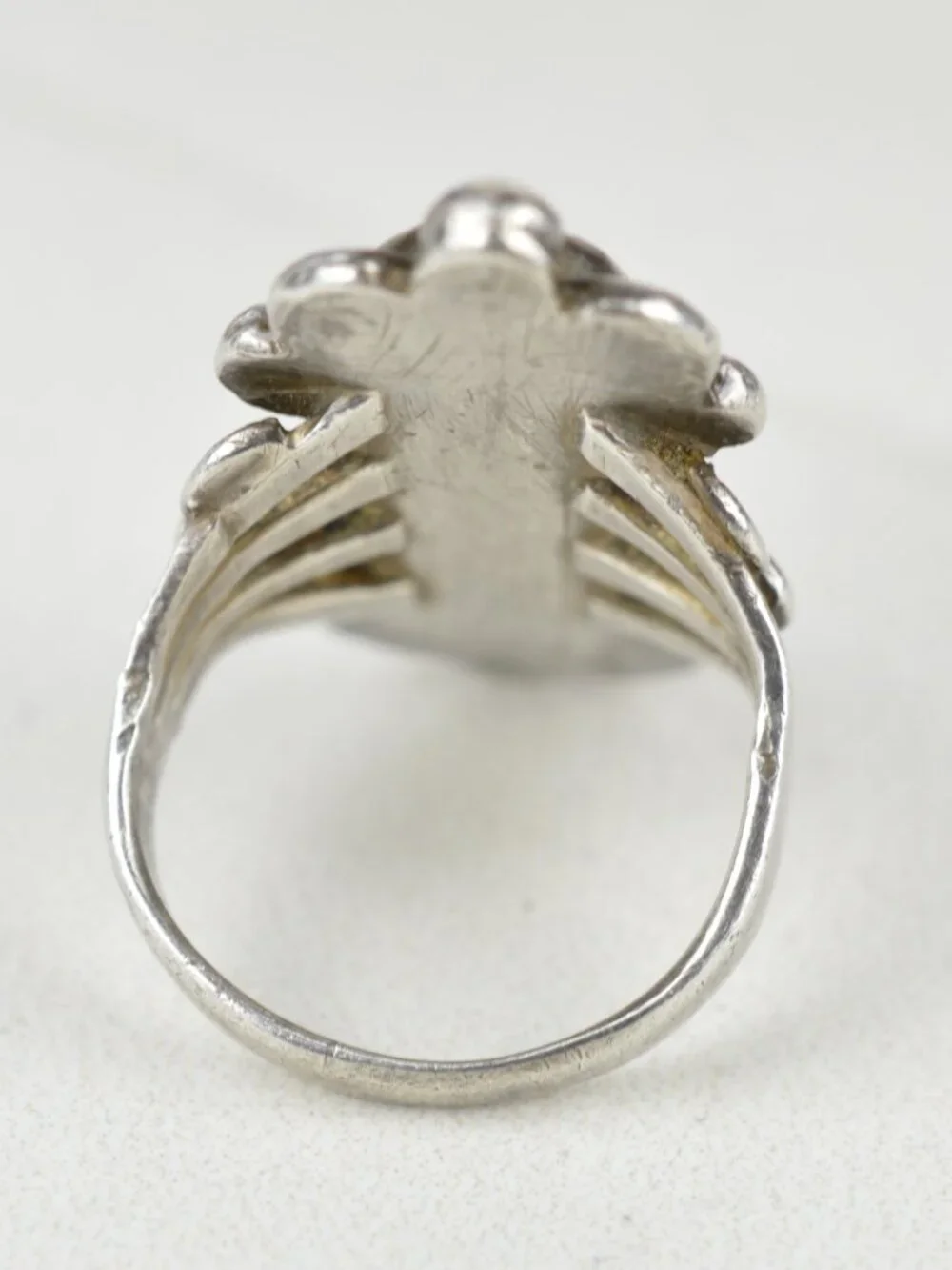 VTG Navajo Sterling Silver Turquoise Statement Ring Size 5.25 - Picture 10 of 11